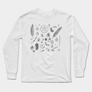 Beach finds drawing Long Sleeve T-Shirt